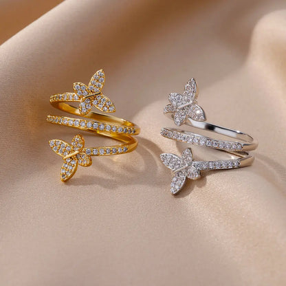 Zircon Double Butterfly Rings, Jewelry Arrivals
