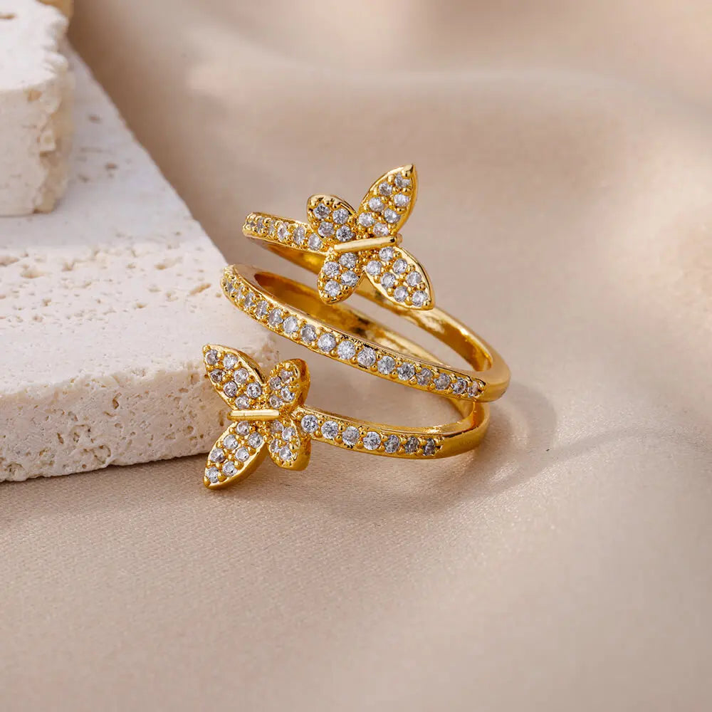 Zircon Double Butterfly Rings, Jewelry Arrivals