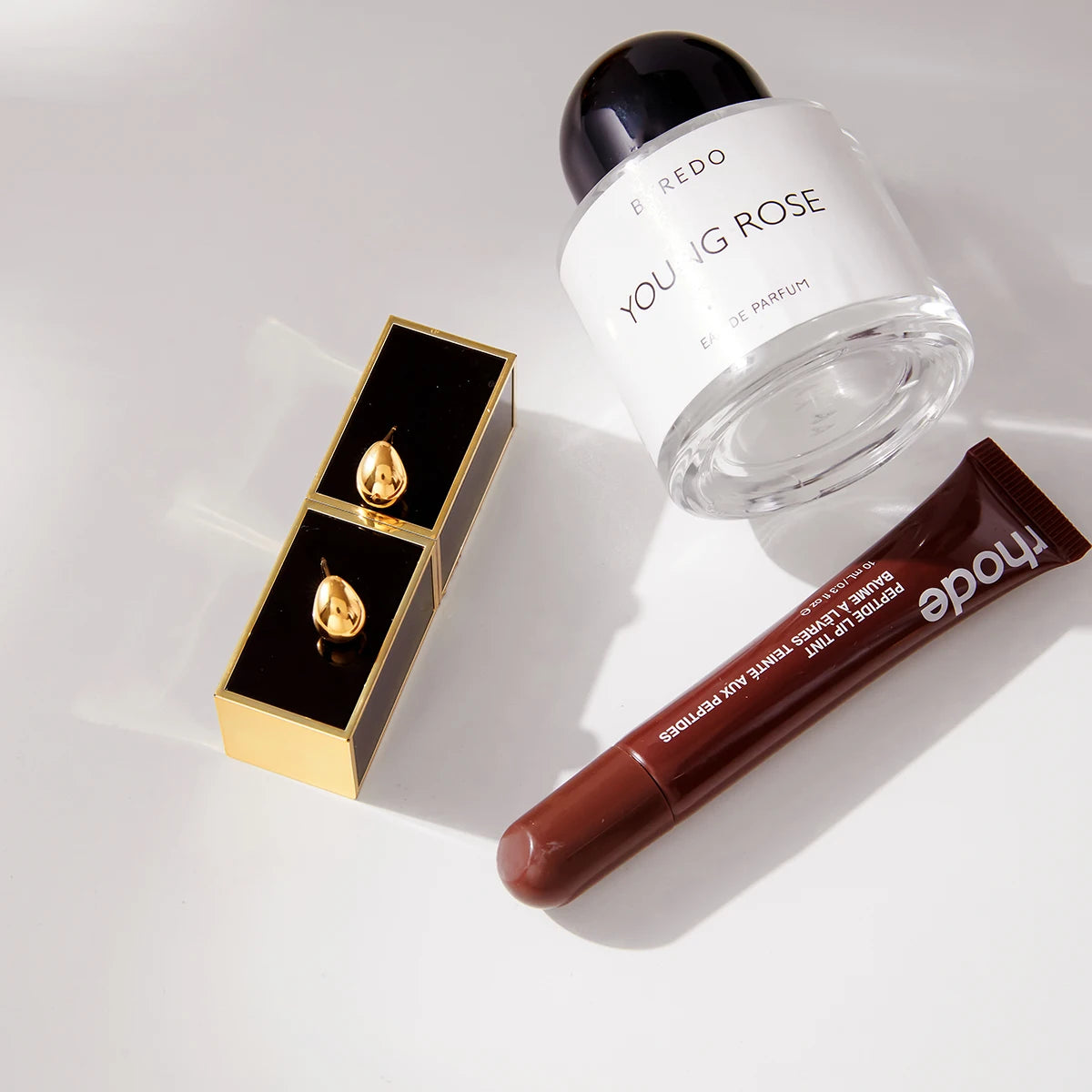 Uworld Minimalist 18K Gold Color Plated Stainless Steel Drop Shaped Ear Studs Smooth Earrings for Women's Jewelry Party Gifts