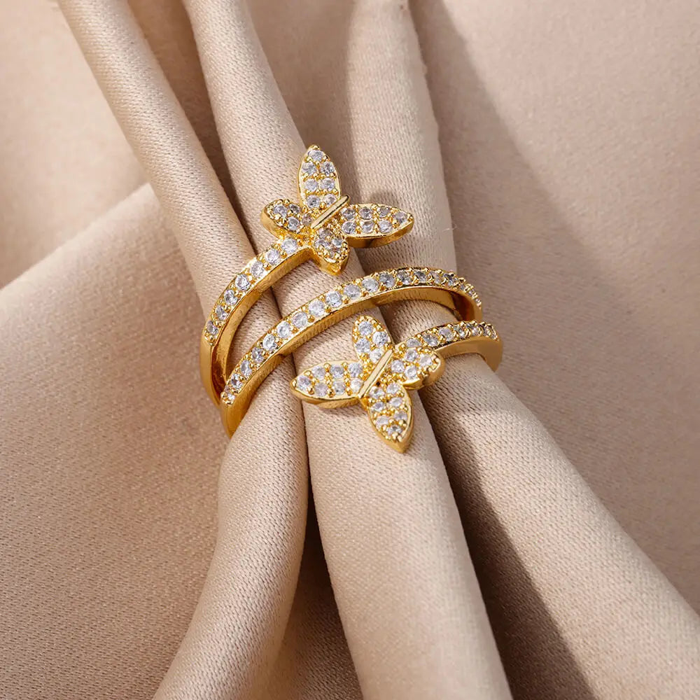 Zircon Double Butterfly Rings, Jewelry Arrivals