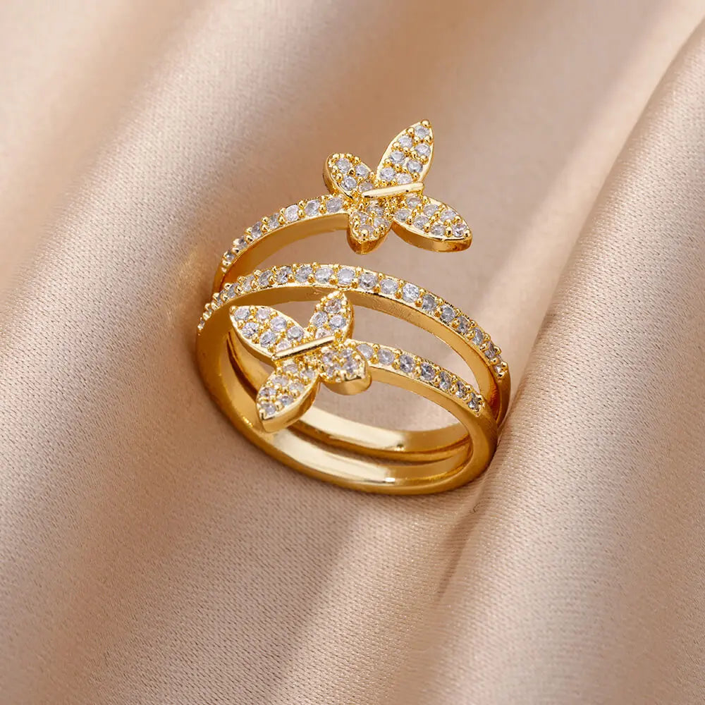 Zircon Double Butterfly Rings, Jewelry Arrivals