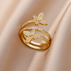 Zircon Double Butterfly Rings, Jewelry Arrivals
