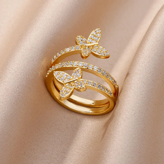Zircon Double Butterfly Rings, Jewelry Arrivals